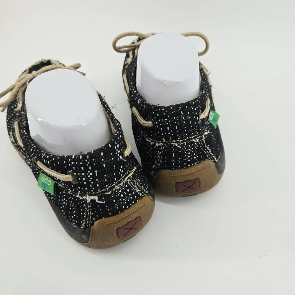 Twisted X Driving Moc Eco Slip On Loafer Mens Boat Black Shoes 8.5‎ No Insoles